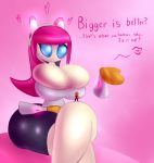  &lt;3 big_breasts big_butt blue_eyes breasts butt duo english_text female floating_hands hair hellrice hi_res huge_breasts human kirby:_planet_robobot kirby_(series) machine macro mammal nintendo not_furry pink_hair robot susie_(kirby) text video_games white_skin 