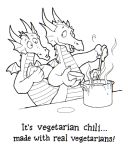  claws cooking dragon helvetica_(artist) horn humor pot_(disambiguation) scalie 