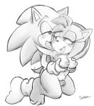  2018 amy_rose breast_grab breasts couple_(disambiguation) female frottage hand_on_breast happy happy_sex hedgehog imminent_sex kissing male male/female mammal monochrome nipples penis precum pussy saliva senshion sex sonic_(series) sonic_the_hedgehog 