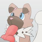  ambiguous_gender animal_genitalia animal_penis animated big_penis canine canine_penis cute fellatio feral gradient_background knot loop male male/ambiguous mammal nintendo oral pcred566 penis pink_penis pok&eacute;mon pok&eacute;mon_(species) rockruff saliva sex simple_background tailwag video_games 