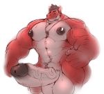  2017 abs anthro balls beard biceps big_balls big_biceps big_hands big_pecs big_penis biped body_hair cursedmarked digital_media_(artwork) dragon erection eyes_closed facial_hair fur hair humanoid_penis hyper hyper_muscles jewelry male muscular muscular_male necklace nipples nude pecs penis pubes simple_background smile snout solo spikes standing stocky sweat thick_thighs vein veiny_penis white_background 