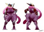  amphibian anthro big_breasts big_butt breasts butt clothing female fullmetalmentalist greninja hand_on_hip huge_butt katana long_tongue looking_at_viewer melee_weapon ninja nintendo pok&eacute;mon pok&eacute;mon_(species) pok&eacute;morph red_eyes red_skin solo sword thick_thighs tight_clothing tongue tongue_out video_games voluptuous weapon wide_hips 