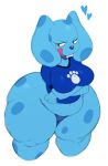  &lt;3 2018 anthro anthrofied belly big_breasts big_butt big_thighs blue&#039;s_clues blue_(blue&#039;s_clues) blue_eyes blue_nose bottomless breast_rest breasts butt canine clothed clothing crossed_arms digital_media_(artwork) dog featureless_crotch female hi_res huge_butt huge_hips licking licking_lips mammal nipple_bulge overweight overweight_female shirt simple_background solo sssonic2 thick_thighs tongue tongue_out voluptuous white_background wide_hips 