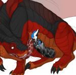  avian cum dragon gryphon licking male mathinic messy penis pyroscale tongue tongue_out vore wet 