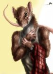  black_eyes brown_fur clothing fur invalid_tag male mammal piercing rat rodent shirt tank_top watch whimsicalsquirrel 