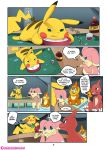  2018 audino buizel charmeleon claws cleft_tail clock comic dialogue digital_drawing_(artwork) digital_media_(artwork) english_text female feral fire flaming_tail fur half-closed_eyes hi_res insomniacovrlrd jewel_(insomniacovrlrd) male mammal map nintendo open_mouth pikachu pok&eacute;mon pok&eacute;mon_(species) pok&eacute;mon_mystery_dungeon sweat text video_games 