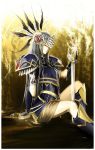  armor armored_dress artist_request blue_armor breastplate feathers helmet lenneth_valkyrie long_hair shoulder_pads silver_hair solo sword valkyrie valkyrie_profile very_long_hair weapon winged_helmet 