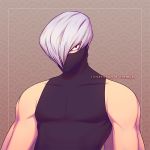  artist_name bare_shoulders boku_no_hero_academia extra_arms grey_hair hair_over_one_eye male_focus mask shouji_mezou solo tonerukun watermark web_address 