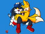  &lt;3 2018 anal anthro anthro_on_anthro balls black_fur black_nose blue_eyes blush bouncing butt canine clothing crossover cute dipstick_ears dipstick_tail duo erection eye_contact footwear fox fur gloves half-closed_eyes hat klonoa klonoa_(series) lagomorph looking_pleasured love male male/male male_penetrating mammal miles_prower motion_lines multicolored_tail nude one_eye_closed open_mouth penis purple_eyes rabbit riding signature smile sonic_(series) taillove_(artist) video_games white_fur wink yellow_fur 