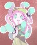 2018 abxy animal_humanoid clothed clothing dotkwa drooling female green_eyes hat head_tentacles humanoid looking_at_viewer marine nintendo open_mouth open_smile portrait saliva sea_anemone smile solo splatoon tentacles three-quarter_portrait video_games 