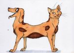  canine cat catdog catdog_(series) chickenzaur dog feline hybrid male mammal smile unamused 