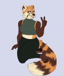  2018 4_toes 5_fingers blvejay claws cute female hindpaw mammal paws peace_sign_(disambiguation) red_panda slightly_chubby toes 
