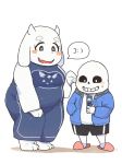  1boy 1girl artist_request black_eyes furry goat open_mouth sans skeleton toriel undertale 