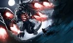  2017 capcom claws digital_media_(artwork) dragon duo feral membranous_wings monster_hunter moon night outside shadownight456 standing unknown_species video_games wings 