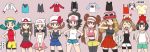  :&gt; :d ^_^ ^o^ arm_at_side arm_behind_head arm_up armpits arms_behind_back baseball_cap beanie bike_shorts bike_shorts_under_shorts black_hair black_legwear black_tank_top black_vest blue_(pokemon) blue_eyes bow bra breasts bright_pupils brown_hair cabbie_hat camisole check_translation closed_eyes closed_mouth contrapposto cowboy_shot crystal_(pokemon) denim denim_shorts directional_arrow double_bun dual_persona facing_viewer fedora green_shorts grin hair_ornament hair_ribbon hairclip hand_in_hair hand_on_hip hands_on_hips haruka_(pokemon) hat hat_bow hikari_(pokemon) jacket jacket_removed kotone_(pokemon) legs_apart long_hair mei_(pokemon) miniskirt mizuki_(pokemon) multiple_girls open_mouth overall_shorts overalls own_hands_together pantyhose pantyhose_under_shorts partially_translated pink_background pink_bra pink_hat pink_skirt pleated_skirt pokemoa pokemon pokemon_(game) pokemon_bw pokemon_bw2 pokemon_dppt pokemon_frlg pokemon_gsc pokemon_hgss pokemon_oras pokemon_sm pokemon_xy poketch ponytail red_bow red_eyes red_hat red_ribbon red_shirt red_skirt red_sweater ribbon serena_(pokemon) shirt short_shorts shorts sidelocks simple_background skirt sleeveless sleeveless_shirt small_breasts smile sparkle standing sun_hat sunglasses sweatband sweater sweater_removed tank_top teeth thighhighs touko_(pokemon) translation_request twintails underwear undressing v v-shaped_eyebrows v_arms vest vest_removed visor_cap watch white-framed_eyewear white_hat white_jacket white_shorts white_tank_top wristwatch yellow_hat yellow_shorts z-ring zettai_ryouiki 