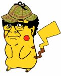  barefoot black_eyes bleeperwagon close-up crossover danny_devito detective detective_pikachu eyewear glasses great_detective_pikachu hair hat humor male mammal meme nintendo parody pikachu pok&eacute;mon pok&eacute;mon_(species) portrait rodent semi-anthro solo standing video_games what_has_science_done 