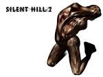  3d_(artwork) ambiguous_gender armless biped brown_skin digital_media_(artwork) english_text humanoid kneeling konami logo looking_away lying_figure_(silent_hill) monstrous_humanoid motion_blur nightmare_fuel not_furry nude official_art pseudo_clothing silent_hill simple_background solo text unknown_artist video_games wallpaper white_background 