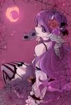  cure_macaron dress gothic long_hair magical_girl purple_hair smile spider_web violet_eyes 