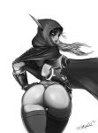  2017 big_butt butt clothed clothing elf female fullmetalmentalist hands_on_hips humanoid legwear looking_back monochrome panties rear_view skimpy solo sylvanas_windrunner thick_thighs thigh_gap thigh_highs underwear video_games warcraft wide_hips 