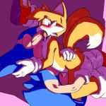  2018 69_position anthro blue_eyes blue_fur blush canine censor_bar censored duo fellatio fox fur giga_(artist) hedgehog male male/male mammal miles_prower mostly_nude open_mouth oral orange_fur penis sex sonic_(series) sonic_the_hedgehog white_fur 