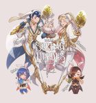  ;) alfonse_(fire_emblem) animal_ears bird blonde_hair blue_eyes blue_hair blush breasts brown_hair bunny_ears bunny_girl bunny_tail bunnysuit chibi cleavage detached_collar english fake_animal_ears feh_(fire_emblem_heroes) fire_emblem fire_emblem:_monshou_no_nazo fire_emblem_heroes fire_emblem_if gloves hair_over_one_eye headband kagerou_(fire_emblem_if) katua krazehkai large_breasts leotard long_hair looking_at_viewer multicolored_hair ninja one_eye_closed open_mouth owl pectorals pegasus_knight ponytail sharena short_hair simple_background smile strapless strapless_leotard tail weapon 