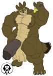  abs anthro balls bell biceps big_balls big_muscles big_pecs claws cowbell digitigrade feline half-erect huge_balls hyena hyper hyper_balls hyper_penis male male_udder mammal muscular muscular_arms muscular_legs pawpads paws pecs penis solo teats thick_penis triceps udder_balls udders xatanlion 