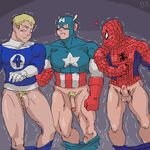  captain_america dongsaeng human_torch marvel spider-man 