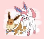  3_toes afterdarkie all_fours ambiguous_gender ambiguous_penetration black_eyes blue_eyes blush bow brown_fur chest_tuft cute_fangs eevee eeveelution female female/ambiguous feral feral_on_feral fur long_ears nintendo one_eye_closed open_mouth penetration pink_fur pok&eacute;mon pok&eacute;mon_(species) raised_leg raised_tail ribbons sylveon tailwag tan_fur toes tongue tuft video_games white_fur wink 