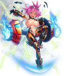  1girl armor asahi bodysuit breasts curvy female full_armor full_body helmet large_breasts lilith-soft nude open_mouth pink_hair puffy_nipples rene_(taimanin_asagi) scared shiny shiny_skin short_hair simple_background taimanin_(series) taimanin_asagi taimanin_asagi_battle_arena tears white_background yellow_eyes 