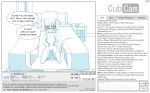  2018 absurd_res anthro aogami bed bedroom bella_mouse buckteeth cam_show camgirl chair chat chat_box cub cubcam digital_media_(artwork) english_text eyewear female flat_chested glasses hand_on_stomach hi_res kneeling livestream mammal mileymouse mouse navel navel_fetish nipples nude office_chair pussy recording rodent solo teeth text webcam young 