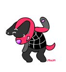  2017 animal_crossing animated anthro biped black_clothing bottomless bouncing_ears canine cherry_(animal_crossing) clothed clothing dancing digital_drawing_(artwork) digital_media_(artwork) dog eye_markings eyelashes eyes_closed featureless_crotch featureless_feet featureless_hands female flat_chested floppy_ears full-length_portrait gloves_(marking) grey_body grey_markings happy headbanging loop maim mammal markings nintendo open_mouth open_smile pawpads pink_pawpads portrait purple_nose raised_arm red_body red_tail shirt simple_background smile snout solo standing toony two_tone_body video_games white_background 