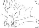  2017 animated autocunnilingus black_and_white clitoral clitoris dragon female feral fingering fingering_self hair horn licking loop maim masturbation monochrome oral pussy scales scalie simple_background solo tongue tongue_out vaginal zephyr_(dragon) 