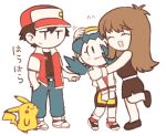  crystal_(pokemon) engsc hug lowres pikachu pokemon pokemon_(game) pokemon_gsc pokemon_rgby red_(pokemon) red_(pokemon_rgby) shy 
