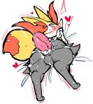  &lt;3 anal anal_penetration anthro blush braixen butt cum cum_in_ass cum_in_pussy cum_inside disembodied_penis female fukenzenfuni male male/female nintendo penetration penis pok&eacute;mon pok&eacute;mon_(species) pussy sex simple_background video_games white_background 