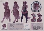  &lt;3 2018 4_toes 5_fingers anthro blue_eyes bra breasts canine clothing collar digitigrade english_text female fur hair hand_behind_head hand_on_hip hettie hettie_(character) leash legwear looking_at_viewer mammal markings model_sheet multicolored_fur nipples nude one_eye_closed piercing pink_fur pink_hair ponytail pose pussy sharp_teeth simple_background smile solo standing stockings teeth text toes tongue tongue_out two_tone_fur underwear wink wolf 