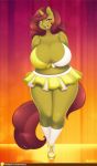  3mangos anthro big_breasts breasts cheerleader cleavage clothed clothing equine fan_character female horn mammal miniskirt my_little_pony skirt solo standing unicorn 
