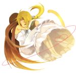  1girl bad_id bad_pixiv_id blonde_hair brown_hair carrying chia closed_eyes couple dress final_fantasy final_fantasy_ix garnet_til_alexandros_xvii gloves hetero long_hair lowres princess_carry wedding_dress zidane_tribal 