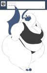 absol big_breasts big_butt breasts butt cleavage clothed clothing female fur mature_female nintendo one_eye_closed overweight pok&eacute;mon pok&eacute;mon_(species) rakashama thick_thighs video_games white_fur wink 