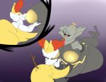  big_breasts braixen breast_suck breasts dusknoir fellatio female lactating male male/female nintendo oral overweight penis pok&eacute;mon pok&eacute;mon_(species) sex sucking tongue video_games 