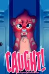  anthro blush chest_tuft comic cover embarrassed english_text fangs feline kory_(sunnyhoneybone) male mammal nude saber-toothed_cat sabertooth_(feature) shadow solo sunnyhoneybone text tuft 