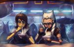  ahsoka_tano alien barriss_offee clothing duo female food hi_res humanoid markings mirialan not_furry raikoh-illust star_wars togruta 