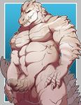  2018 abs alligator anthro balls belly biceps big_arms big_balls big_muscles big_pecs big_penis big_tail claws clothing crocodilian hand_on_thigh huge_tail kaiju knuxlight korboryn leaking long_tail looking_at_viewer low-angle_view male musclegut muscular muscular_male overweight pecs penis pose precum presenting red_eyes reptile scales scalie sharp_claws sharp_teeth simple_background slightly_chubby snout solo spiked_tail standing teeth thick_tail thick_thighs triceps underwear white_claws white_scales white_tail 