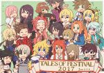  6+boys 6+girls asbel_lhant black_hair edna_(tales) eizen_(tales) eleanor_hume emil_castagnier estellise_sidos_heurassein everyone gloves green_background hair_over_one_eye hekisa highres jude_mathis laphicet_(tales) lloyd_irving long_hair low_ponytail ludger_will_kresnik luke_fon_fabre mikleo_(tales) multicolored_hair multiple_boys multiple_girls purple_hair raven_(tales) rita_mordio shorts smile sorey_(tales) stahn_aileron tales_of_(series) tales_of_berseria tales_of_destiny tales_of_graces tales_of_symphonia tales_of_symphonia_knight_of_ratatosk tales_of_the_abyss tales_of_vesperia tales_of_xillia tales_of_xillia_2 tales_of_zestiria tear_grants twintails two-tone_hair velvet_crowe very_long_hair yellow_eyes yuri_lowell zelos_wilder 