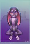  anthro cute digital_media_(artwork) disney female flat_chested gamibri judy_hopps lagomorph looking_at_viewer mammal nude purple_eyes rabbit shy smile solo zootopia 