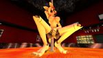  3d_(artwork) animatronic anthro breasts canine claws covering dancing digital_media_(artwork) female five_nights_at_freddy&#039;s five_nights_at_freddy&#039;s_2 fox leynadtsio looking_at_viewer machine mammal mangle_(fnaf) nipples nude one_eye_closed pole pole_dancing robot source_filmmaker toe_claws tongue tongue_out video_games wink 