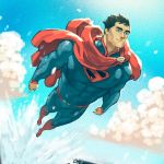  abs arthur_asa boots cape chest clark_kent day dc_comics flying highres justice_league muscle ocean short_hair sky superhero superman superman_(series) 