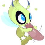  &lt;3 &lt;3_eyes blue_eyes celebi cum cum_in_mouth cum_inside disembodied_penis eggshoppe english_text fellatio female humanoid_penis larger_male legendary_pok&eacute;mon male male/female nintendo oral penis pok&eacute;mon pok&eacute;mon_(species) sex simple_background size_difference smaller_female text video_games white_background 