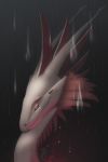  2017 digital_media_(artwork) dragon feathers feral pink_feathers scales solo teisol white_scales 