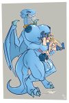  2018 abdominal_bulge anthro areola balls big_breasts blonde_hair blue-eyes_white_dragon blue_eyes breasts dark_magician_girl dickgirl dickgirl/female dickgirl_penetrating dragon drooling duo female fuf hair hi_res human human_on_anthro intersex intersex/female intersex_penetrating interspecies knot larger_dickgirl larger_intersex long_hair looking_pleasured mammal nipples open_mouth penetration penis pussy saliva simple_background size_difference smaller_female vaginal vaginal_penetration wings yu-gi-oh 