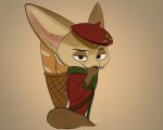  2017 absurd_res anthro canine clothed clothing disney fennec finnick fox fur hi_res jaskenator7000 male mammal simple_background zootopia 